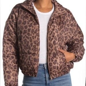 Abound Panthera Leopard Puffer Full Zip Jacket